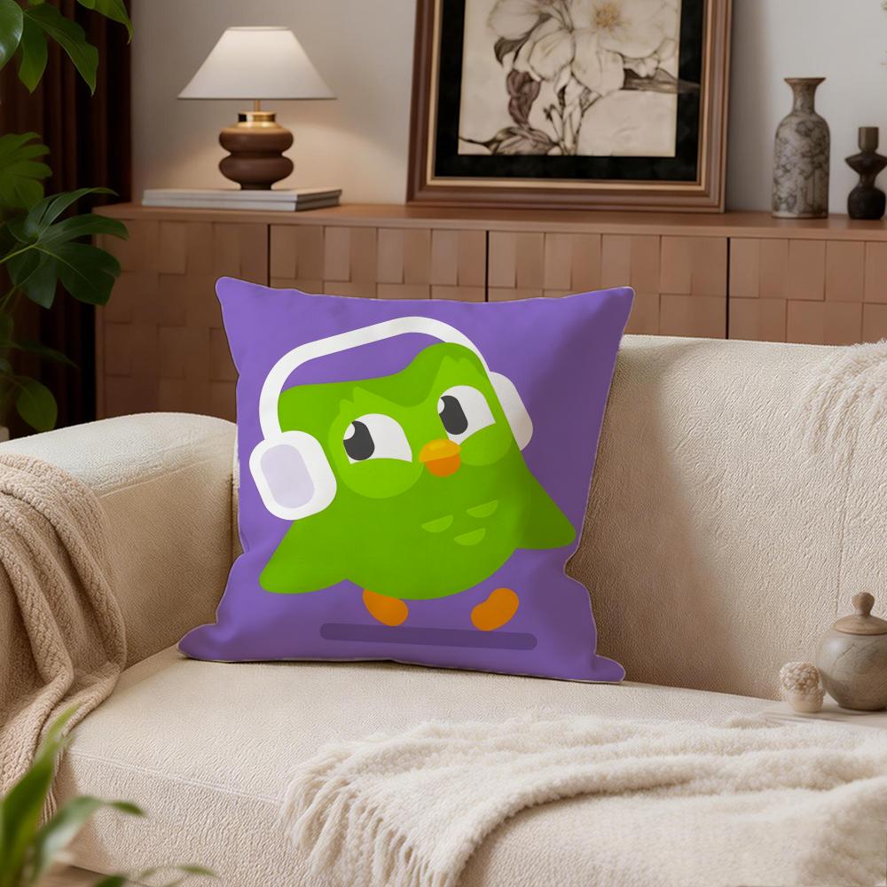 Educational Duolinggo Cushion Cover Cushion Cover Set 4Pcs 50x50 45x45 40x40 Pillowcase Decorative Sofa Home Decor