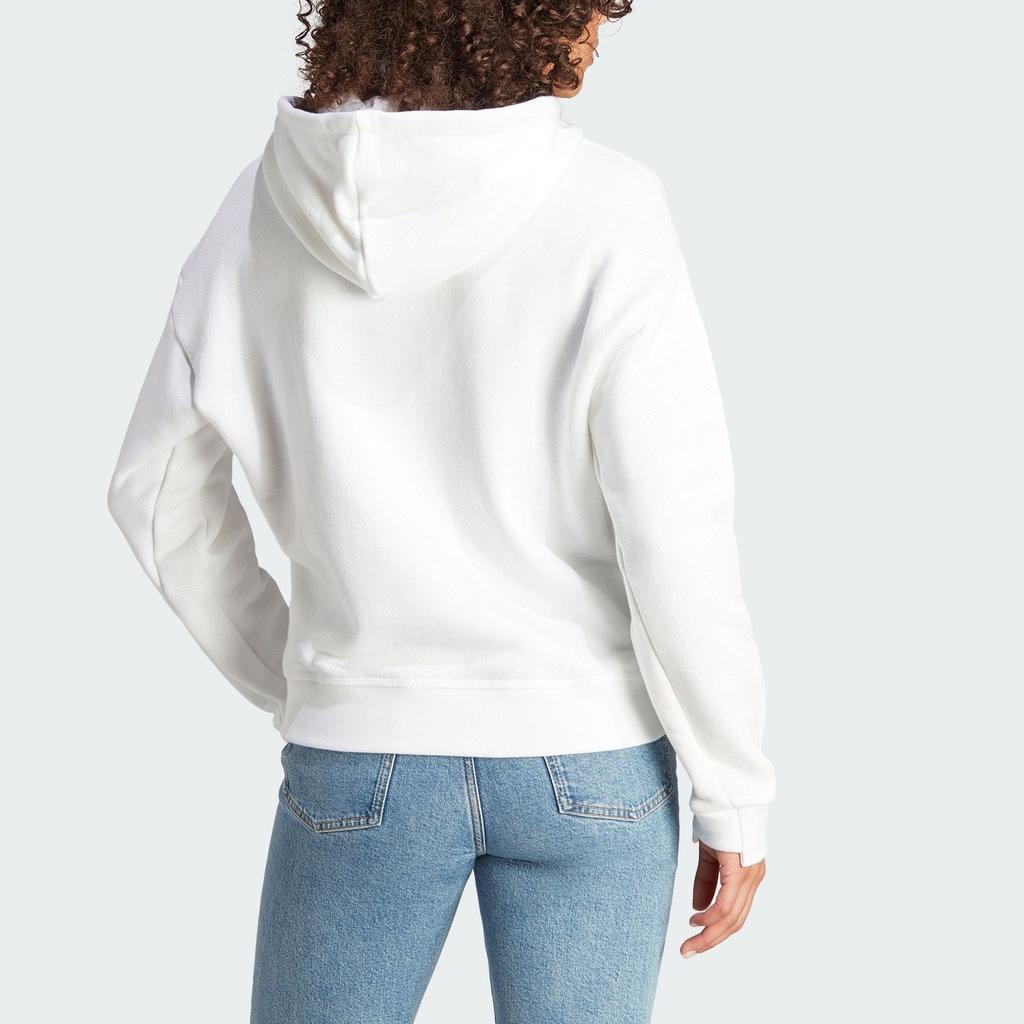 Adidas Solid Color Sports Casual Hoodie Women Hoodies White IU3173
