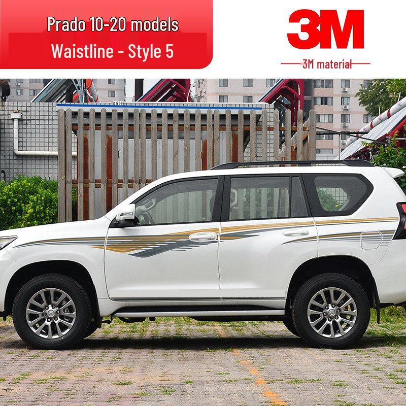 Toyota Prado 10-22 Модели Автомобильная Полоса на Кузов Наклейка на Поясную Линию.