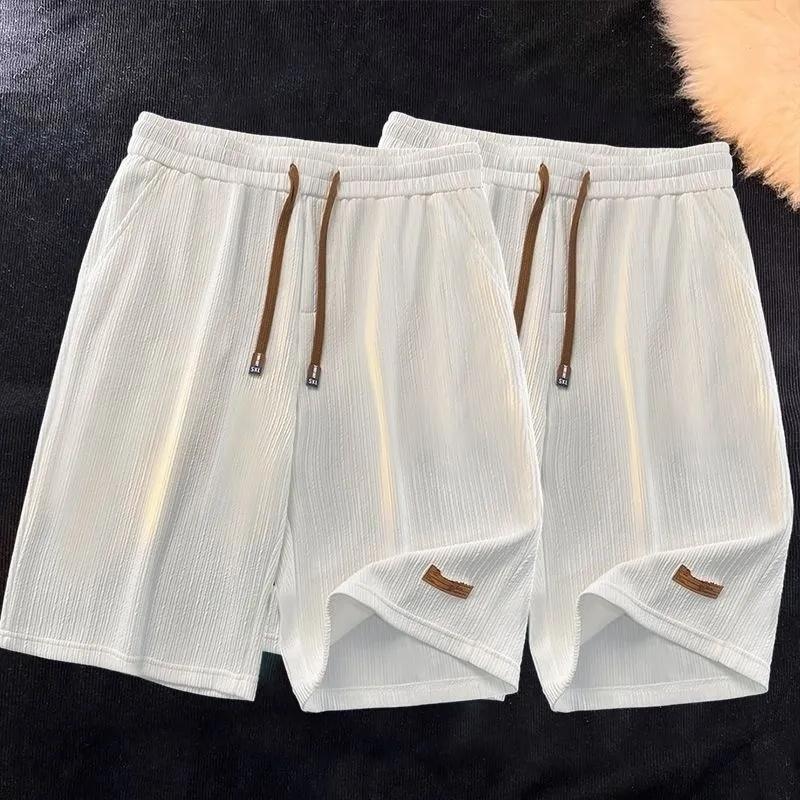 Летние свободные шорты Ice Silk Plus Size для спорта и отдыха, женские брюки с высокой талией и застежкой на пять точек