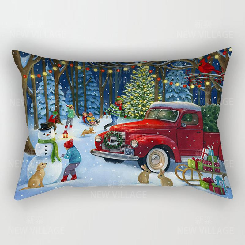 unframed Home autumn decoration Oil painting style pillow cushion cover decorations throw pillow cover 30*50 pillowcase 30x50 40