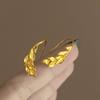 Позолоченные 18 карат металлические leaf ear hook новые китайские ретро персонализированные универсальные серьги легкие серьги класса люкс