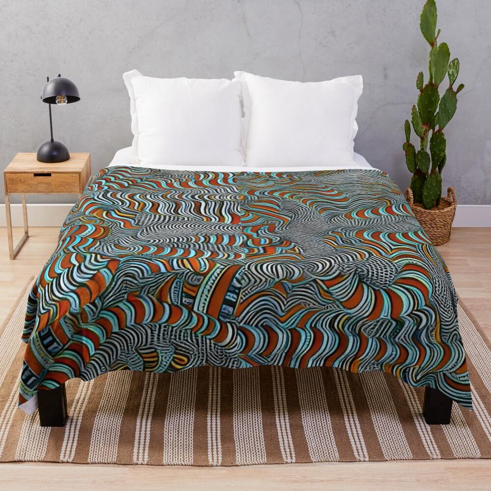 Randomly placed patterns Throw Blanket