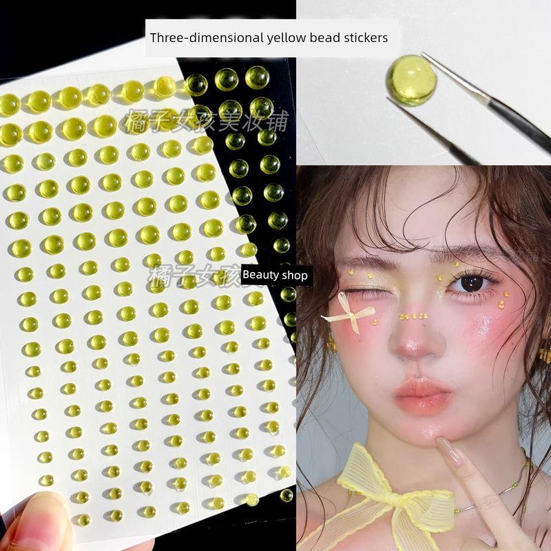 Music Festival Makeup Face Pasters Butterfly Ornament Star Moon Stick-on Crystals Concert Face Sticker Ornament Ornament Rhinestone Bright Diamond