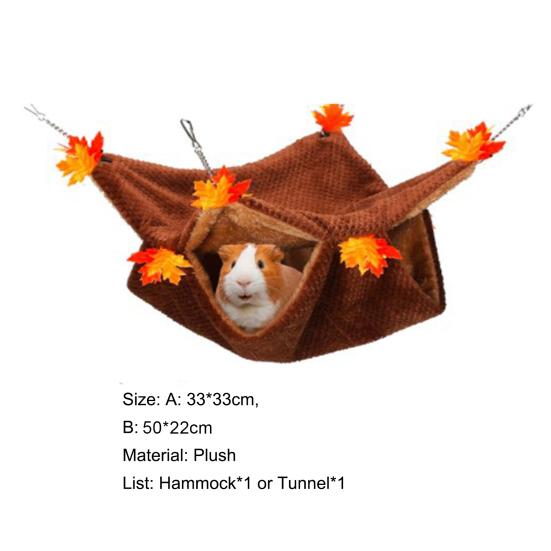Гамак для хомяка, сохраняющий тепло, убежище, туннельная клетка, аксессуары, морская свинка, еж, кровать для домашних животных