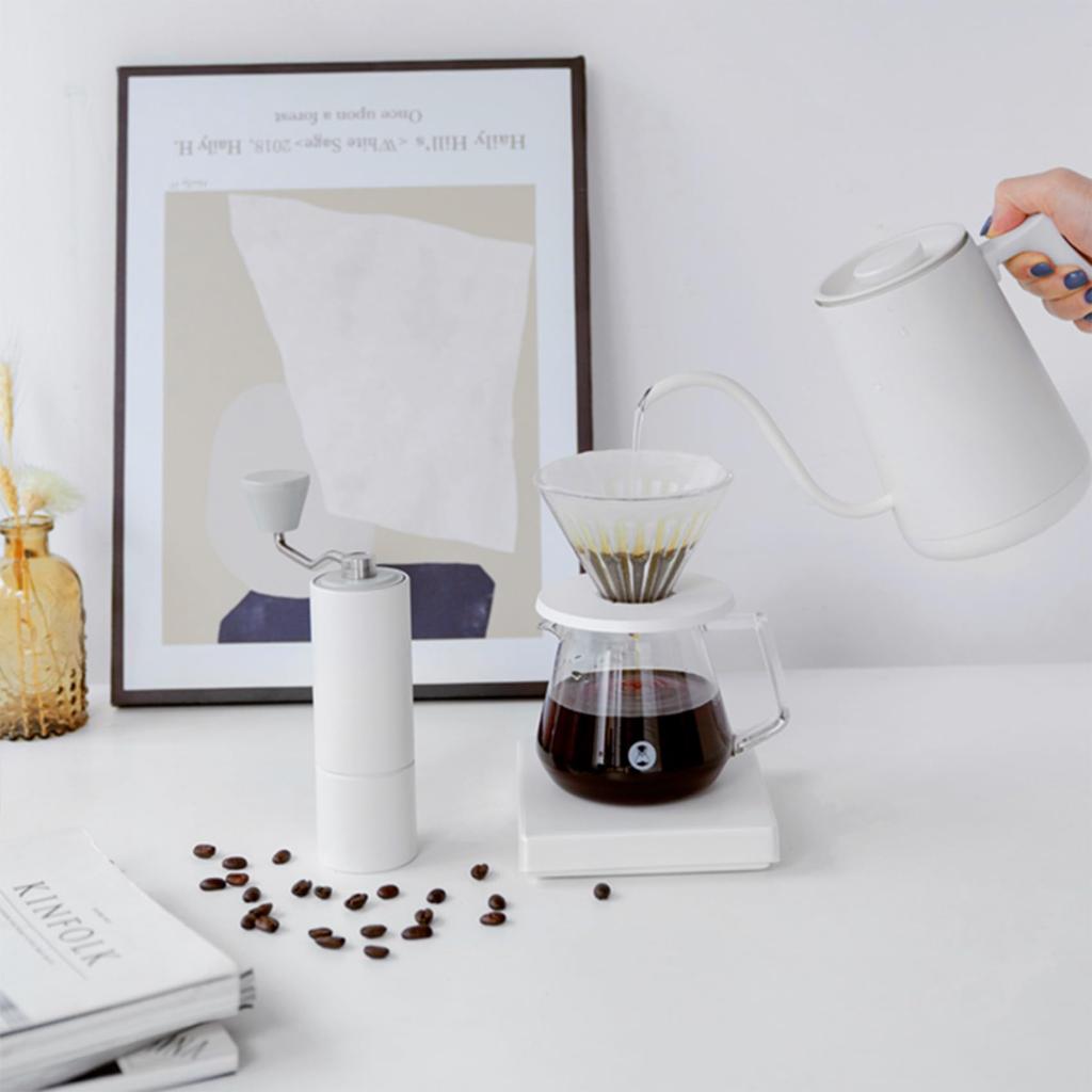 Кофемолка Timemore Coffee Timemore с 36 уровнями грубости помола, легкая в использовании, из нержавеющей стали, белая, ручная, C2, регулировка, легкая, экономящая труд,