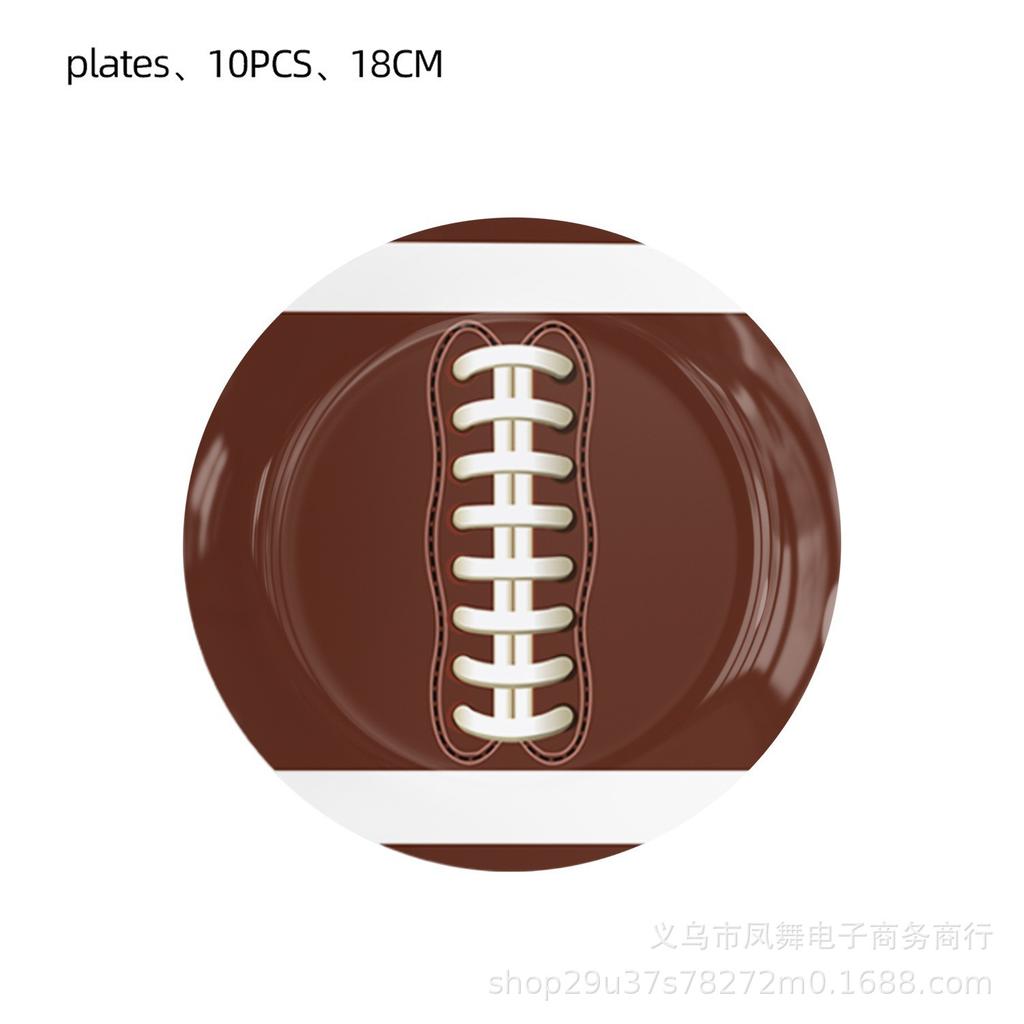 Super Bowl Football Kids Party Supplies Tableware Tablecloth Paper Plates Banners Pennant Decorations