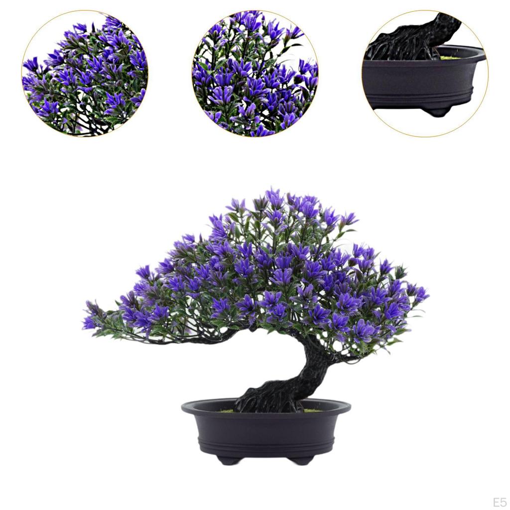 Artificial Bonsai Tree As Decorative Piece, Realistic Faux Plant for Windowsill And Office