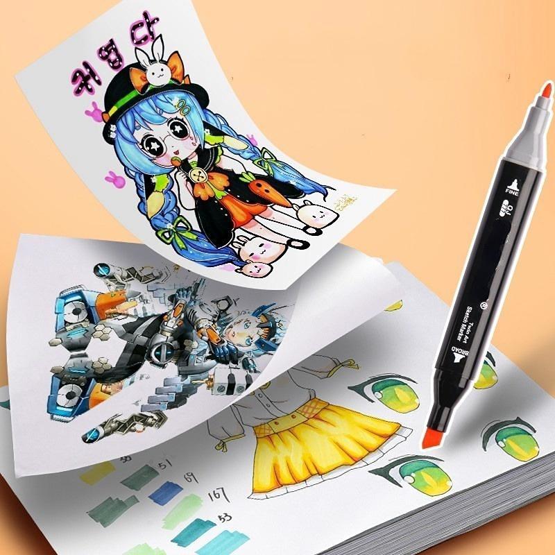 120/80/60 Цветная спиртовая ручка-маркер, Детская двусторонняя ручка для эскизов. Маркер для эскизов. Художественный маркер. Студенческие канцелярские принадлежности.