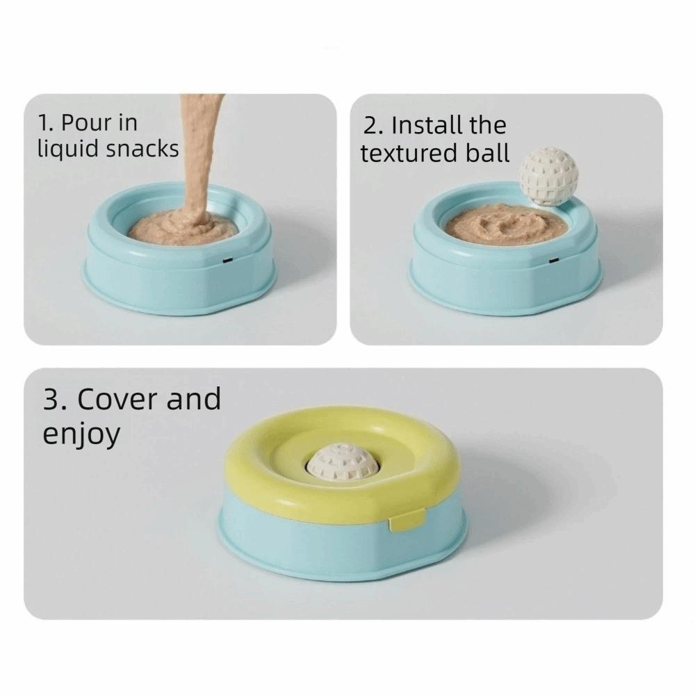 Bite Resistant Pet Liquid Slow Bowls Anti-Choking Cat Yogurt Licking Plate Puppy Training