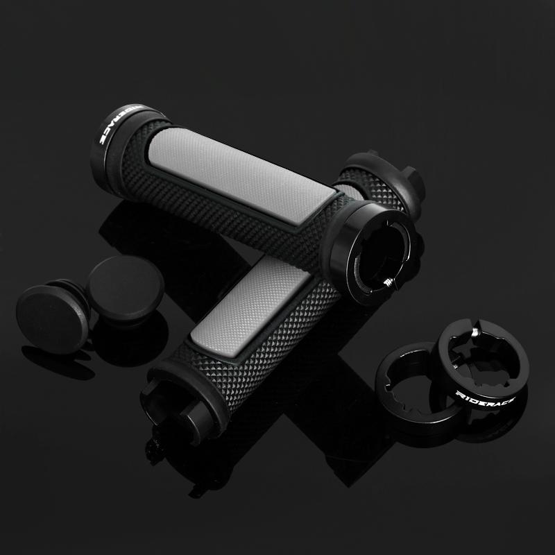 Велосипедные ручки TPR резиновые нескользящие амортизирующие накладки на руль горного велосипеда с двухсторонним стопорным кольцом из алюминиевого сплава