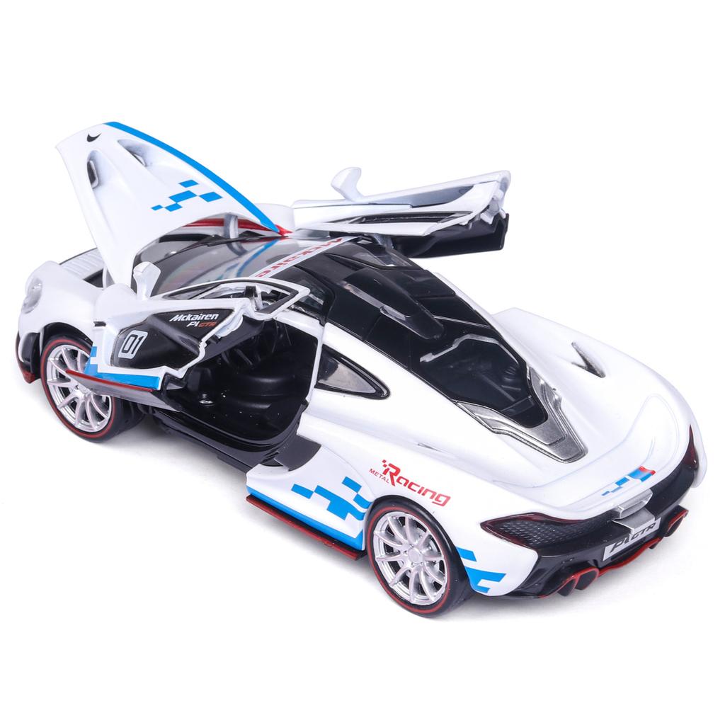 Масштаб 1/32 McLaren P1 GTR, литая под давлением модель автомобиля, игрушечный автомобиль с откатным механизмом, звуком и светом для детей, коллекция подарков для мальчиков и девочек