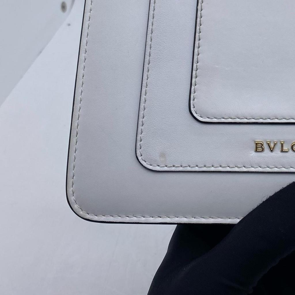 [Pre-Owned] Serpenti Forever Classic Snake Head Clasp Black And White Onyx Enamel Small Calfskin Chain Bag Crossbody Shoulder Bag - Very Good #1U7YLQQ