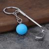 Подвеска на брелок Текстура из цинкового сплава Шарм в виде клюшки для гольфа Легкий Портативный Брелок Аксессуар для рюкзака Сумки