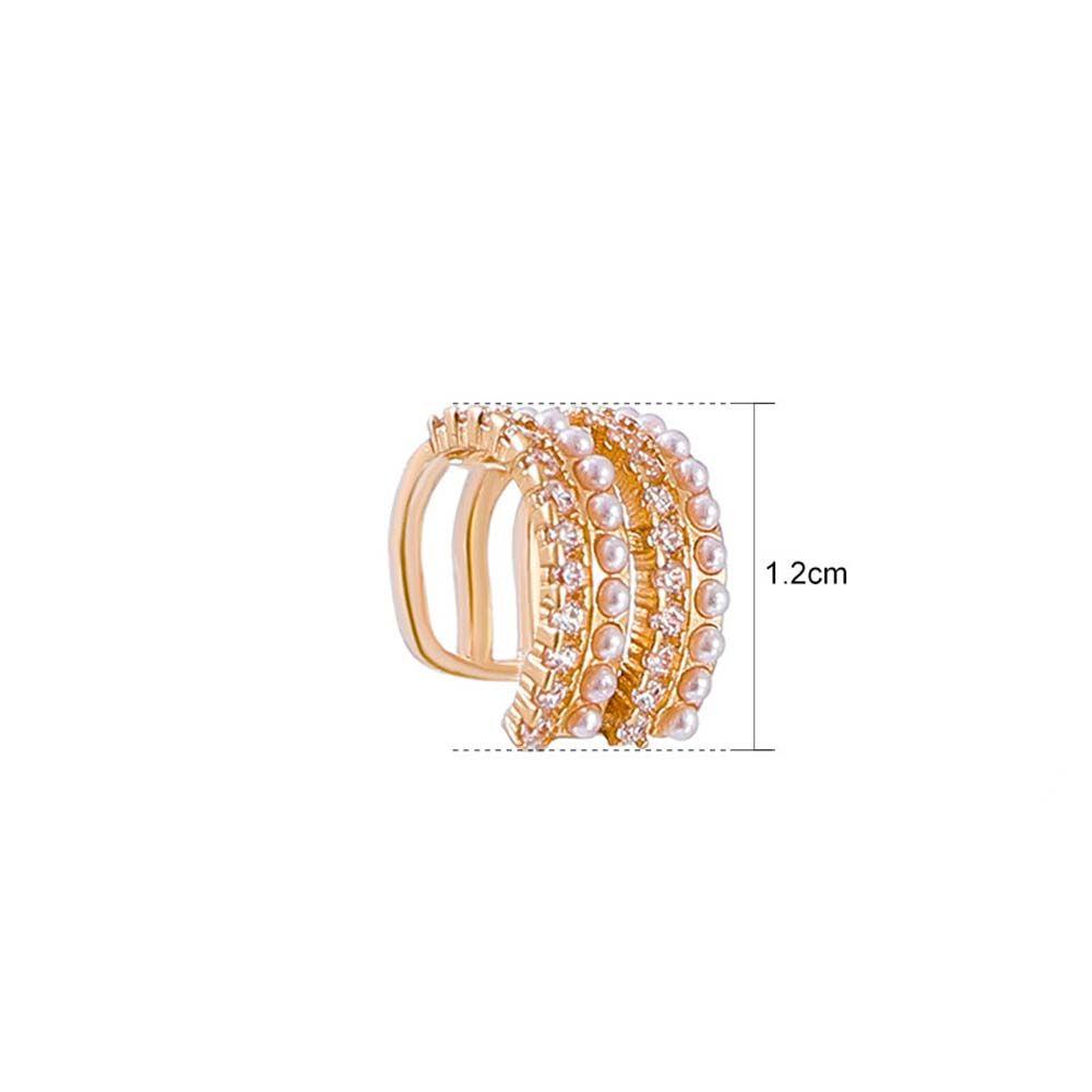 Серьги-клипсы из жемчуга и страз, корейский стиль, женские серьги-клипсы из циркония