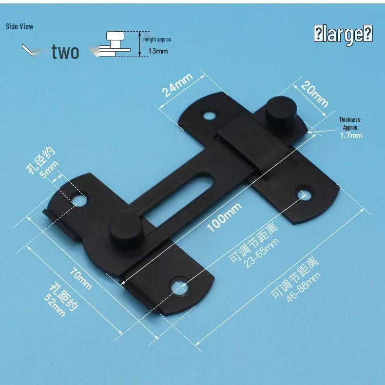Замок для раздвижной двери из нержавеющей стали без сверления для внутренней ванной комнаты или туалета