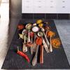 Kitchen Rug Decorated with Colorful Spices, Stain-Resistant, Easy-to-Clean Spice Patterned Kitchen Rug
