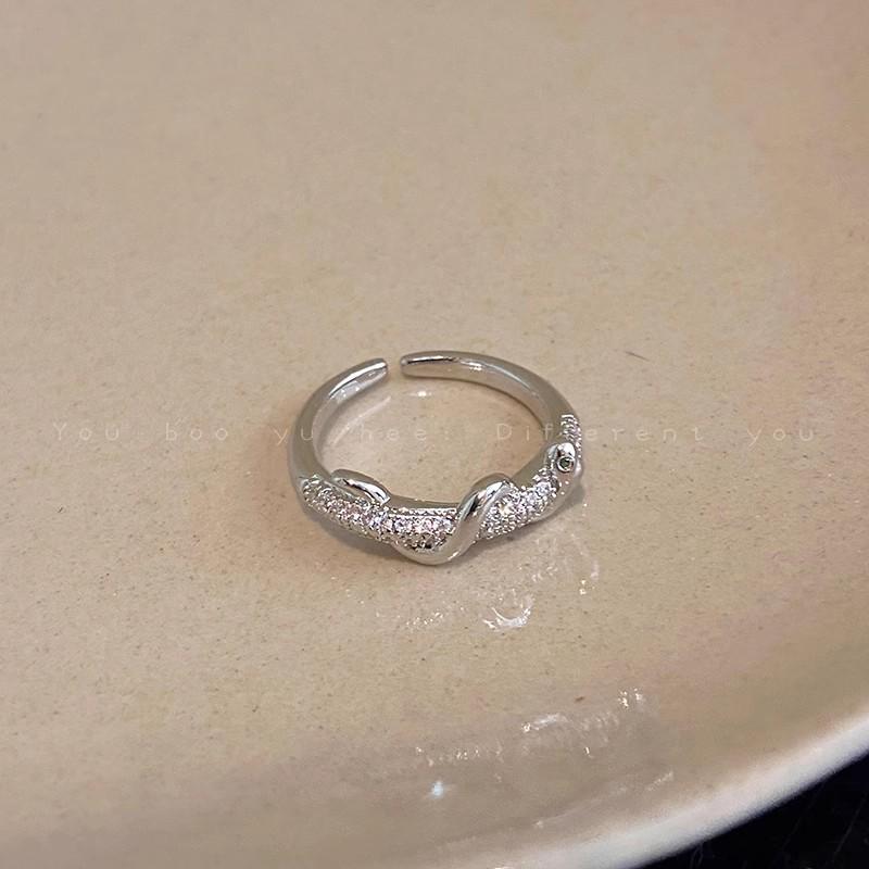 Комплект колец Love с корейским цирконием — роскошные простые кольца для универсального стиля