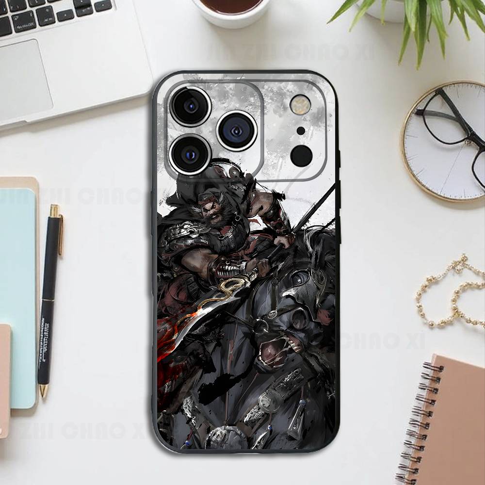 Three Kingdoms Hero Silicone Phone Case For IPhone 17 16 15 14 13 12 11 X XS Plus Pro Max Shockproof Soft Cover