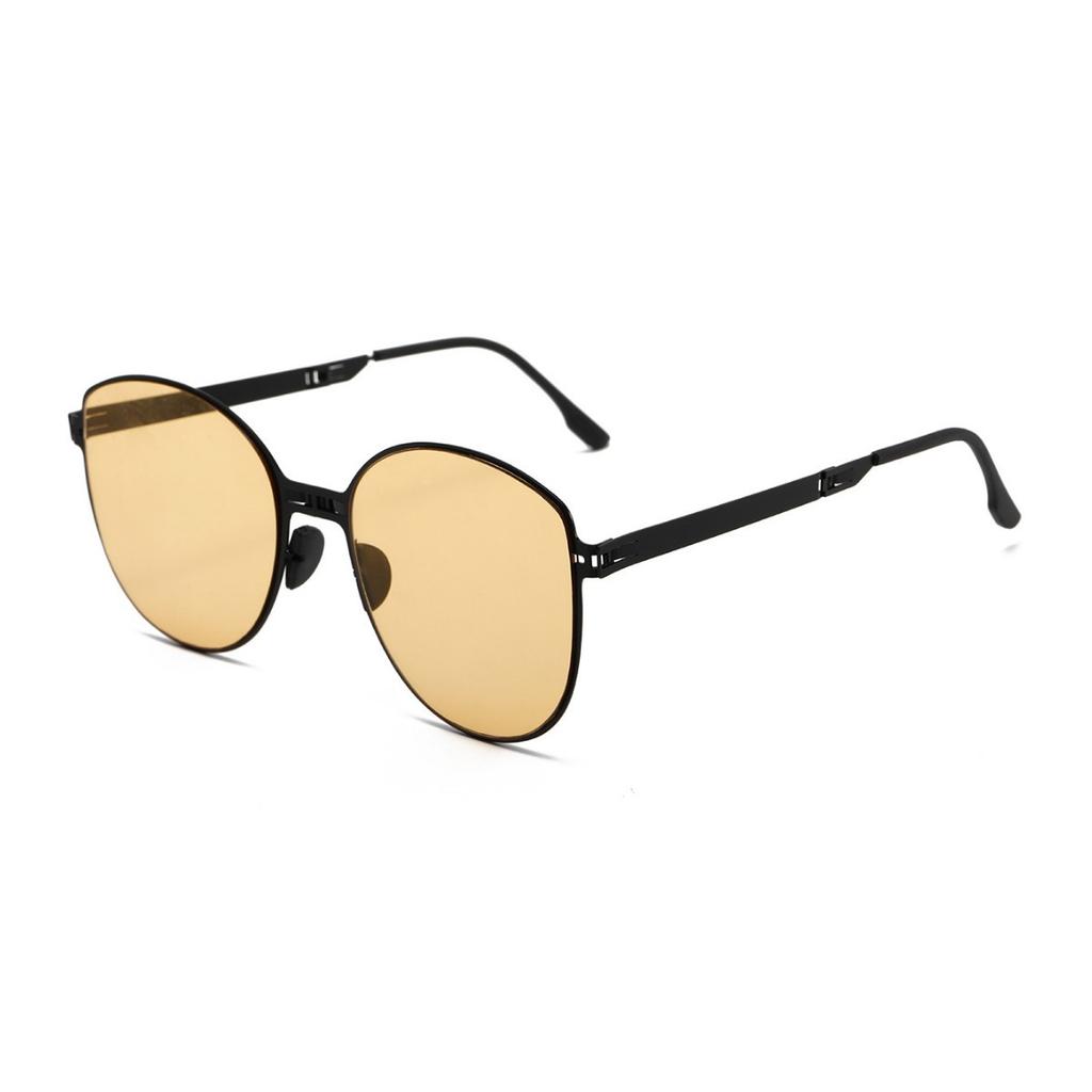 New light sunglasses fashionable screwless large frame sunglasses slim plain glasses biscuits sunglasses