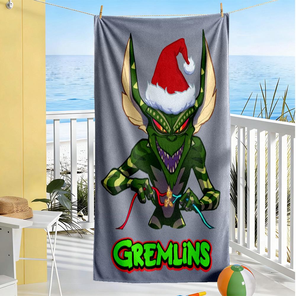 Gremlins Beach Towel High Absorbency & Quick-Dry Comfortable Lightweight Perfect for Traveling Yoga Camping and Swimming