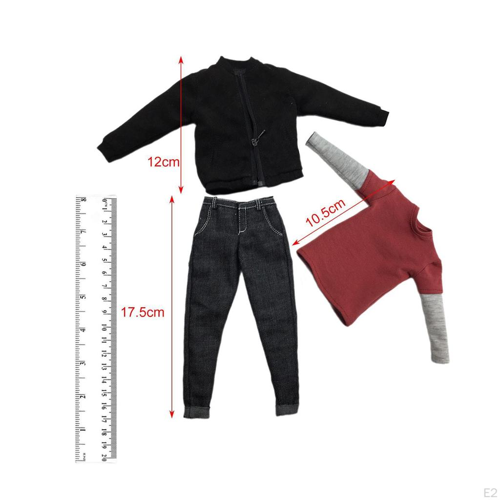 1/6 Male Action Figure Outfit, Jacket And Pants Set for 12 Inch Dolls