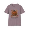 Unisex Softstyle T-Shirt Sinister Pumpkin Autumn Scary Funny Halloween Fall
