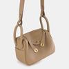 Urban Minimalist PU Shoulder Crossbody Bag 26cm Commuter Bag with Flap Zipper Design Double Straps Medium Soft Versatile Women's Bag