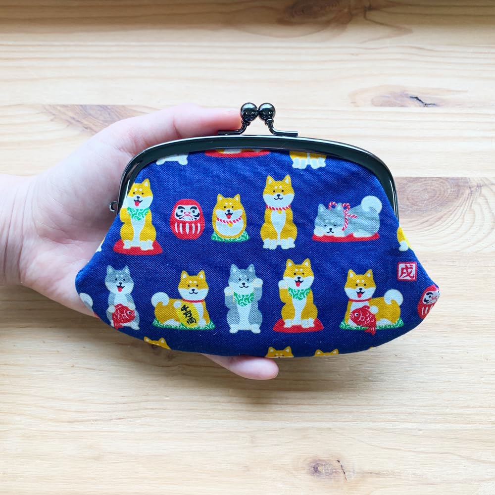 Кошелек для монет Kyosuke Made in Japan, кошелек для монет, сумка для родителей и детей, хлопковый кролик x 17 x светло-голубой кролик 10,5 1,5 см