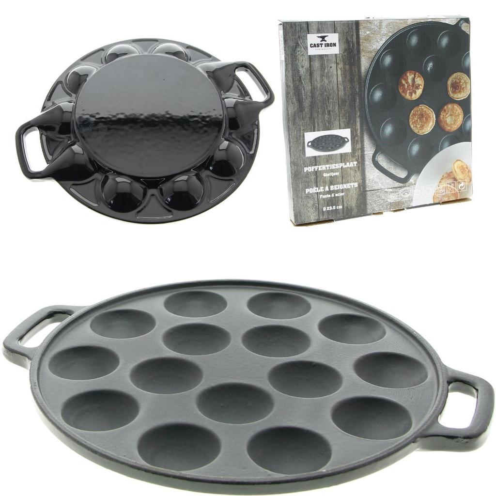 MINI 15 PANCAKES CAST IRON FRYING PAN
