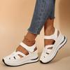 Fashion Womens Wedges Sandals Platform Solid Color Open Toe Casual Beach Slipon Sandals