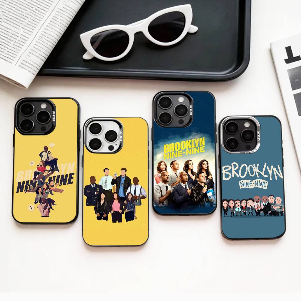 TV B-Brooklyn N-Nine 99 Phone Case For iPhone17,16,15,14,13,12,11 Plus,Pro Max Colored Silver Plated Inside Cover