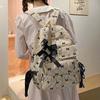 Рюкзак Corduroy Bow Backpack Silk Design Повседневный Школьный рюкзак для студентов Фиксированная стропа Полиэстер Рюкзак большой вместимости Сладкие Девочки