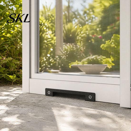 Black White Screen Door Seal 2Pcs Room Drain Kit, Patio for Aluminum Porch Enclosure Bottom, Outdoor Threshold Insect & Dust Proof Water Inserts
