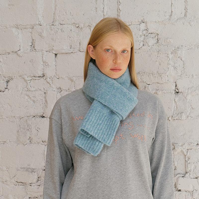 20*160Cm Luxury Wool Scarf Women Fashion Knitted Solid Color Winter Warm Scarves Shawls Pashmina Lady Wrap Bufanda