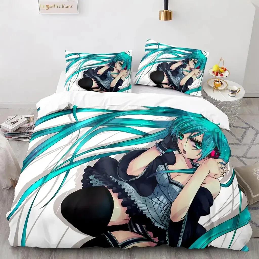 3D Anime Beautiful Girl In The Future Bedding Set Single Twin Full Queen King Size Bed Set Aldult Kid Bedroom Duvet Cover Sets