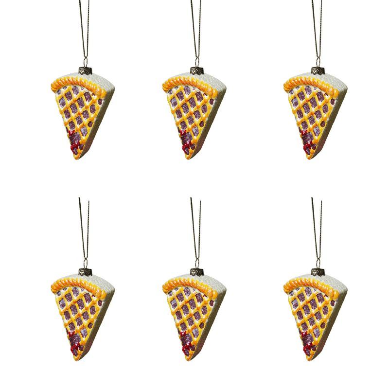 Christmas Ornaments 6pcs Plastic Hanging Decor Car Plane Kids
