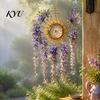 Wind Chimes for Porch Acrylic Flower & Sun/Moon Chimes, Window Hanging Suncatcher Rustic Decor Living Room Balcony, Decorative Pendant Home