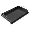 Carbon Steel Griddle 63x41 cm Flat Top Pre-Seasoned Plate Handle, for BBQ Eggs Burger, Even Heat Distribution, Non-Stick Portable Rectangular Family