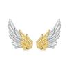 WOSTU 925 Sterling Silver Mini Flower Butterfly Bird Bee Stud Earrings Rainbow Moonstone Kitty Cat Ear Studs Girl Party Jewelry