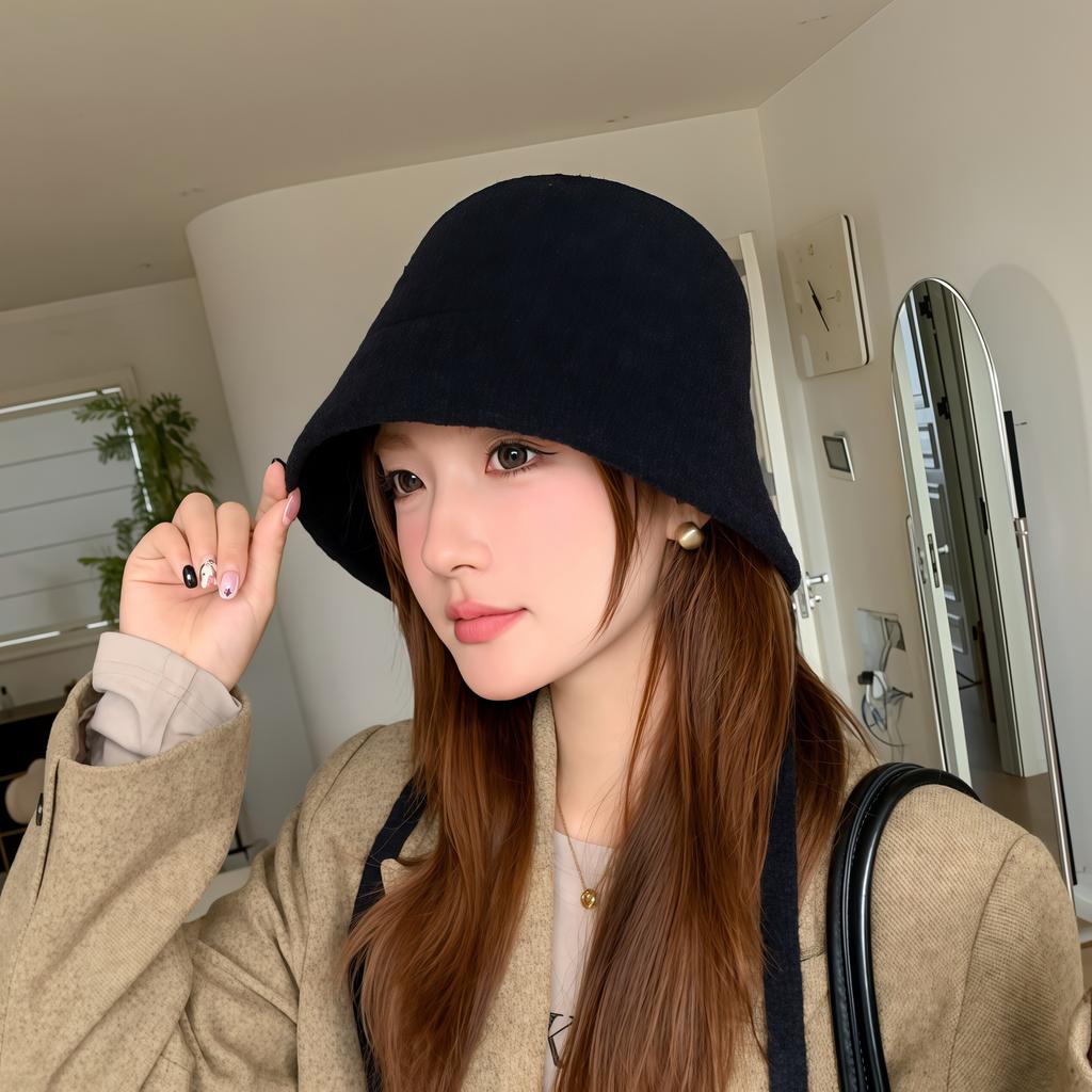 Маленькая шляпа-ведро на осень и зиму, подчеркивающая лицо, маленькая шляпа рыбака, крутой тренд, крутая британская женская, теплая и модная