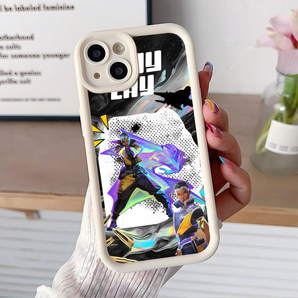 Valo Waylay Phone Case for iPhone 17 16 15 14 13 12 11 Air Pro Max Plus White Soft TPU Shockproof Cover