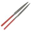 2pcs Files Set Red Handle Jewelry Making Processing Grinding Tool Accessory Set (Semicircle File Triangular File)