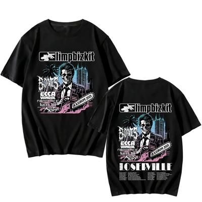 Limp Bizkit Тур по Великобритании и Европе 2026 Футболка Рэп Рок Винтажные Хлопковые Футболки Новые Наслаждайтесь Первые Футболки Унисекс Мода Круглый Вырез Одежда
