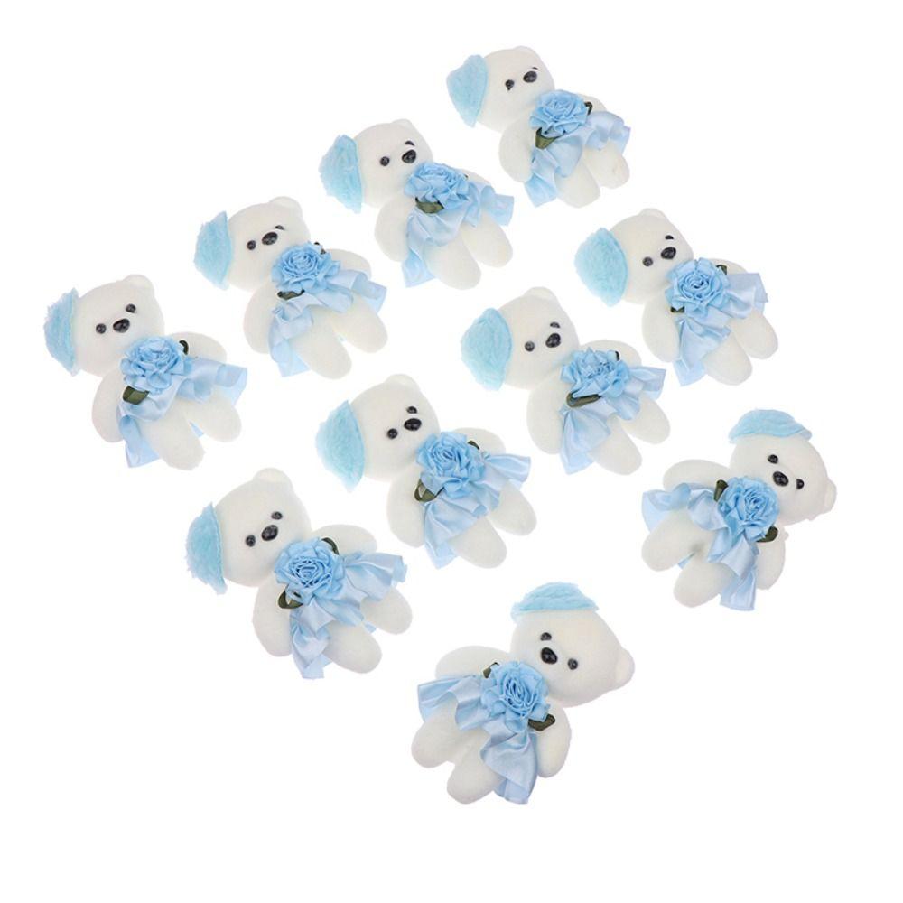 10 шт./набор плюшевых кукол Мини-медведь Цветочный букет Пенопластовый медведь Мультяшный букет Кукла День святого Валентина