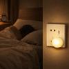 Round Shape Mini LED Night Light Warm White USB Plug Lamp Mini USB Night Light  Study Room
