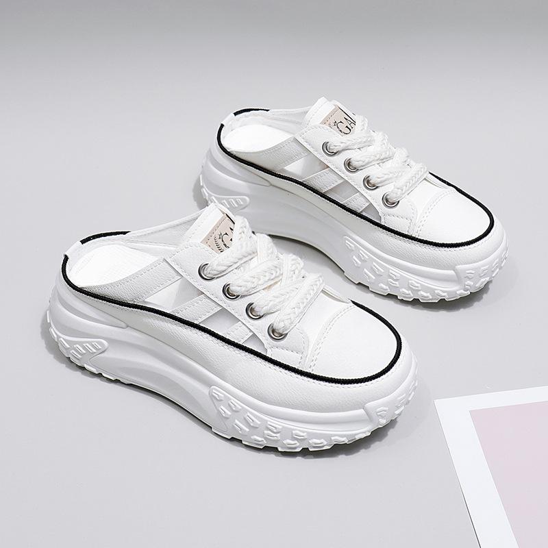 Сетчатые полутапочки для папы, женская летняя новая дышащая женская студенческая обувь, повседневная женская обувь