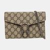 [Pre-Owned] Dionysus Tiger Head Buckle Logo Beige Lining GG High-Quality Synthetic Canvas WOC Wallet Crossbody Shoulder Bag - Very Good #9GQFSX