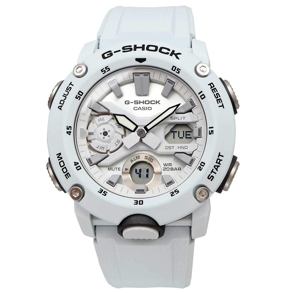 CASIO Watch Carbon Core Guard Structure Light Blue Gray Overseas Model G-SHOCK GA-2000S-7A