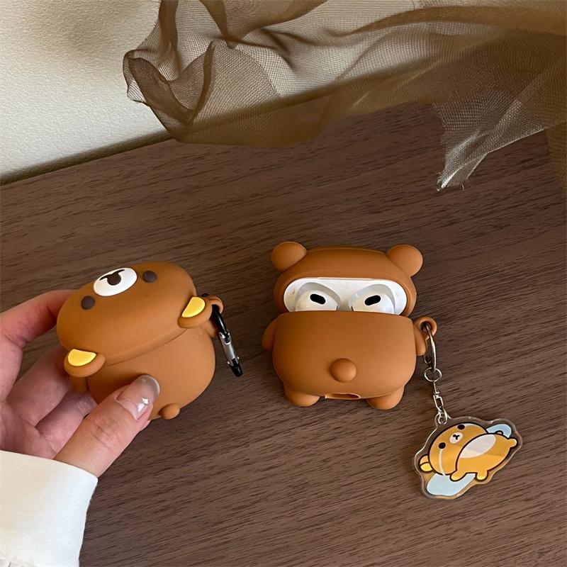 Cute Bear Earphone Case for AirPods Pro 2 Charging Cover Silicone Wireless Headphone Earbuds Cover for Air Pods 3 2 1 Funda